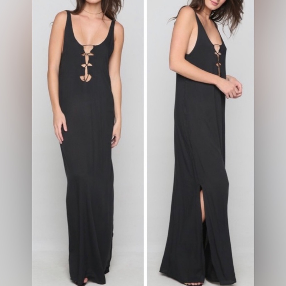 Acacia swimwear Brawa lace up maxi dress
